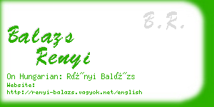 balazs renyi business card